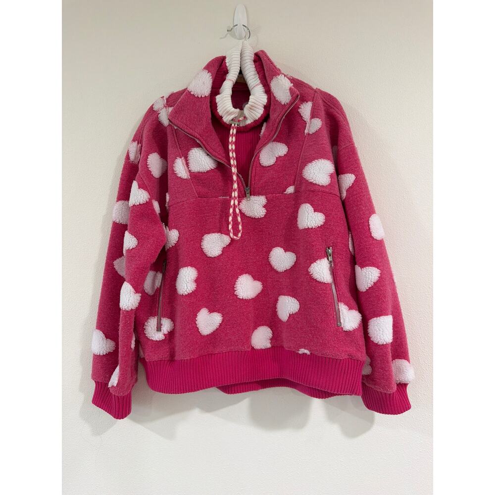 Karlie hot pink heart sweatshirt
